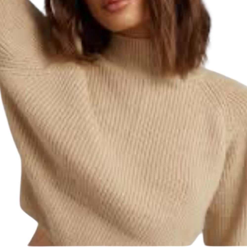 DISSH Beige Women's Turtleneck crop Sweater size 8